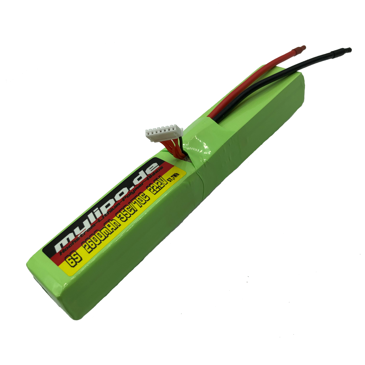 Lipo Battery 2600mAh 22,2V 6S 35C/70C compact SPECIAL TERMINAL